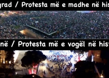Në Beograd opozita nxjerr 100 mijë të rinj, Berisha në Tiranë nuk mbledh as 100 vetë