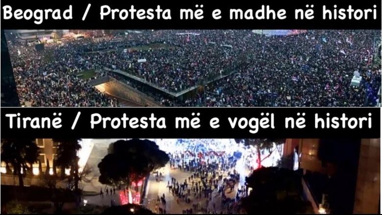 Në Beograd opozita nxjerr 100 mijë të rinj, Berisha në Tiranë nuk mbledh as 100 vetë
