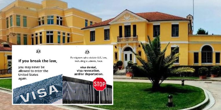 SHBA “bindon” kufijtë/ Ambasada amerikane publikon njoftimin e rëndësishëm për vizat: Nuk do të lejohen të hyjnë ata që…
