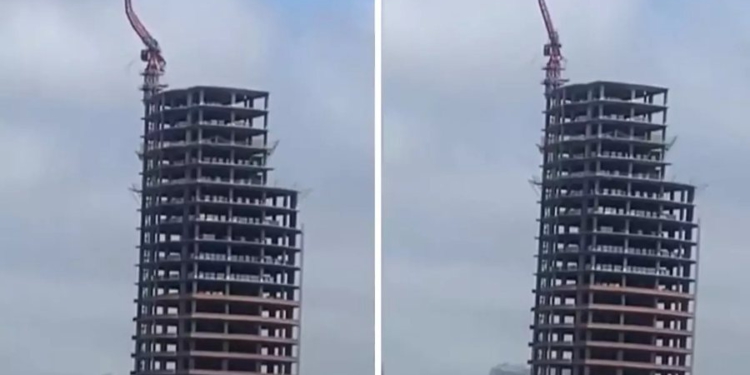 VIDEO/ Pamje të frikshme nga Stambolli i goditur nga tërmeti, vinçi lëkundet në majën e pallatit gjigant