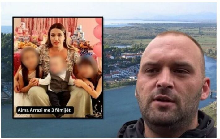 Alma Arrazi u hodh në Bunë bashkë me tre fëmijët prej dhunës së bashkëshortin, Gjykata e Shkodrës dënon me 4 vite burg Erdgys Arrazin