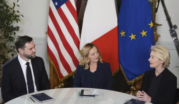 Vance, Meloni dhe von der Leyen takohen në Romë, në fokus marrdhëniet tregtare BE-SHBA