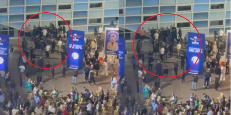 VIDEO / Zbardhet sherri në mitingun e Berishës, djali i Luçiano Boçit përfundon në spital! Demokratët rrahën njëri-tjetrin
