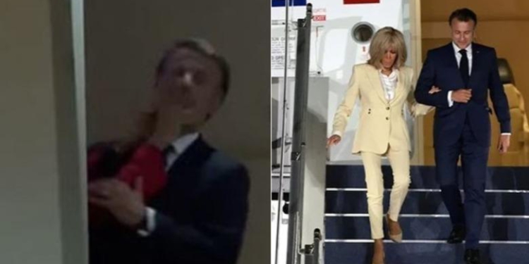Nga shuplaka e një dite më parë, sot dorë për dore/ Çifti Macron në momentin kur mbërrin në Indonezi