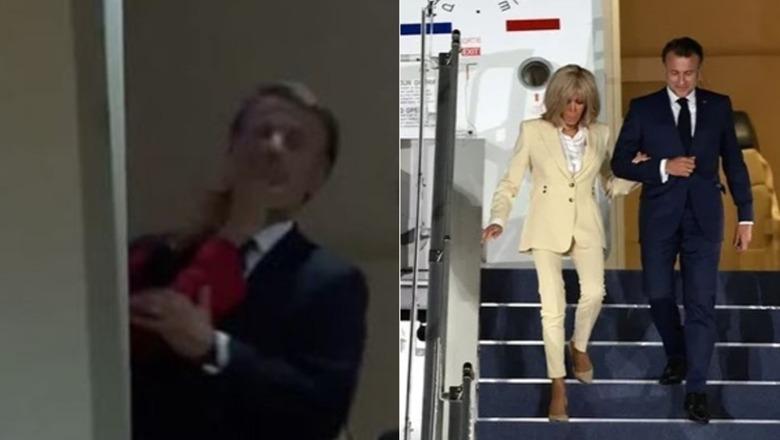 Nga shuplaka e një dite më parë, sot dorë për dore/ Çifti Macron në momentin kur mbërrin në Indonezi