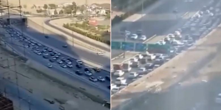 Radhë të gjata makinash në dalje të Teheranit, qytetarët largohen pas paralajmërimit të ushtrisë izraelite