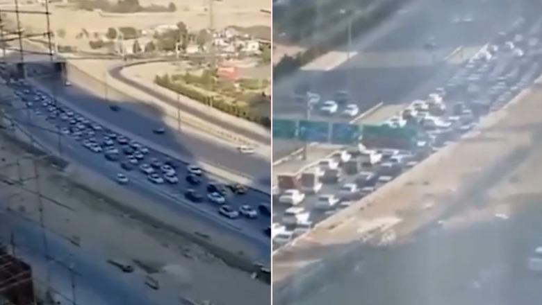 Radhë të gjata makinash në dalje të Teheranit, qytetarët largohen pas paralajmërimit të ushtrisë izraelite