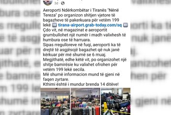 “Shiten valixhet e harruara në Rinas?!” Faqja është mashtrim, kujdes nga njoftimi i rremë që qarkullon në rrjetet sociale