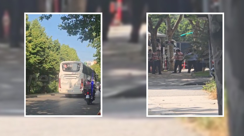Ekipi dhe stafi serb dalin nga hoteli nën masa të rrepta, policia shoqëron dy autobusë për në stadium