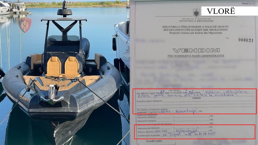 U denoncua në rrjetet sociale, ndëshkohet drejtuesi i gomones që rrezikoi pushuesit në Radhimë