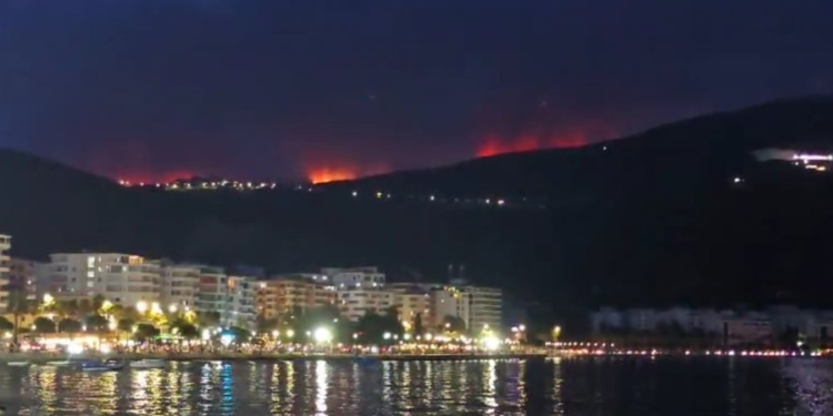 Skuqet nga flakët maja e malit Shashicë, zjarri po i afrohet shtëpive të banuara