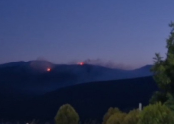 Zjarr në Kukës, era favorizon përhapjen e flakëve, digjen disa hektarë pyje