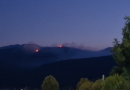 Zjarr në Kukës, era favorizon përhapjen e flakëve, digjen disa hektarë pyje