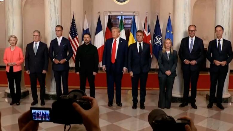 Përfundon takimi mes Trump dhe Zelenskyt, nis me liderët e BE (Foto familjare)
