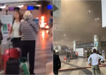 Panik në aeroportin e Malpensës, një person i vë flakën sportelit të biletave