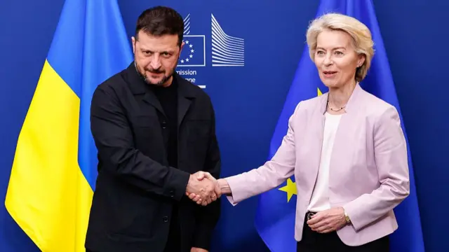 “Kufijtë nuk mund të ndryshohen me forcë!”, çfarë thanë Von der Leyen dhe Zelensky pas takimit në Bruksel