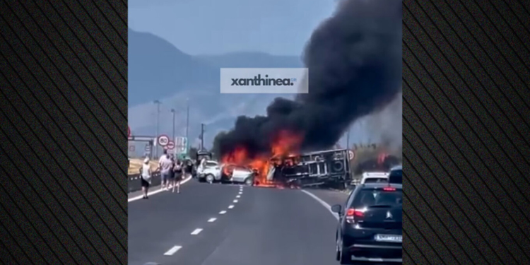VIDEO / Tre shqiptarë të vdekur në Greqi, u shkrumbuan nga flakët pas aksidentit tragjik
