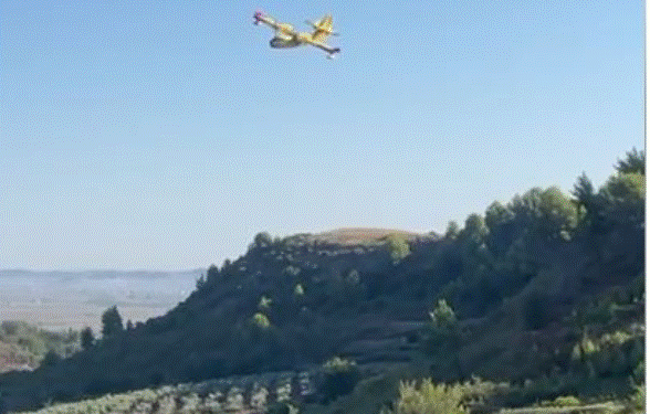 Vatra e zjarrit në Synej të Rrogozhinës/ Avioni kroat ndërhyn për neutralizimin e flakëve