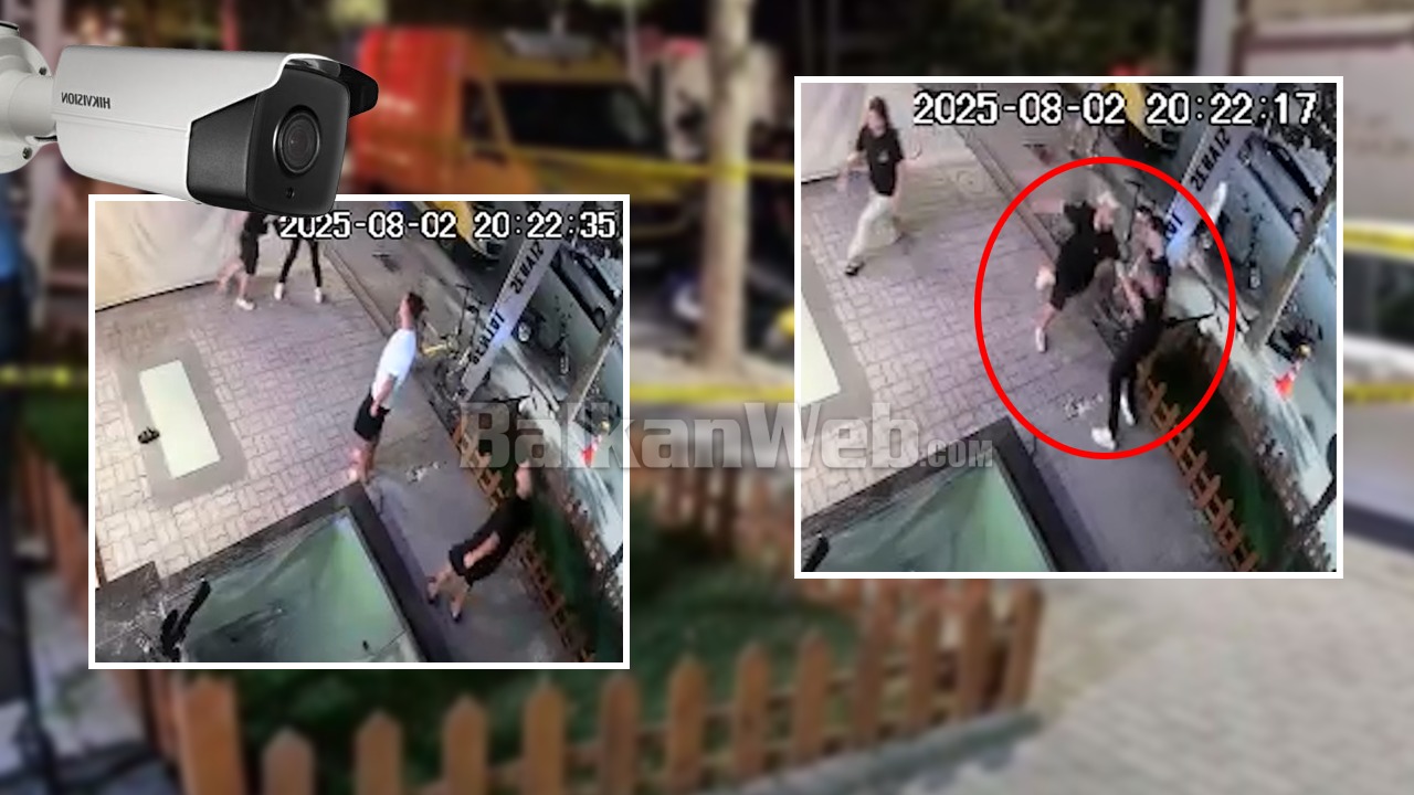 Sherri me thika në Vlorë, kamerat e sigurisë zbulojnë momentin e përplasjes së dhunshme (VIDEO)
