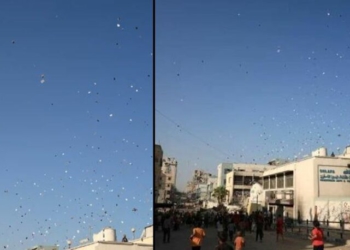 Shpresë dhe frikë në duar të vogla, fëmijët në Gaza vrapojnë për të kapur fletushkat e Izraelit