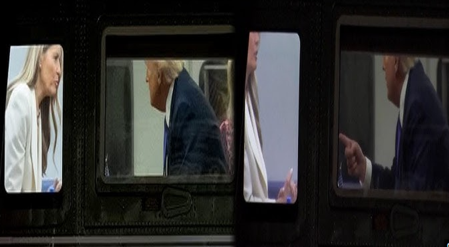 (VIDEO)Momente të tensionuara/ Trump i ngre gishtin Melanias, pamjet nga “Marine One”