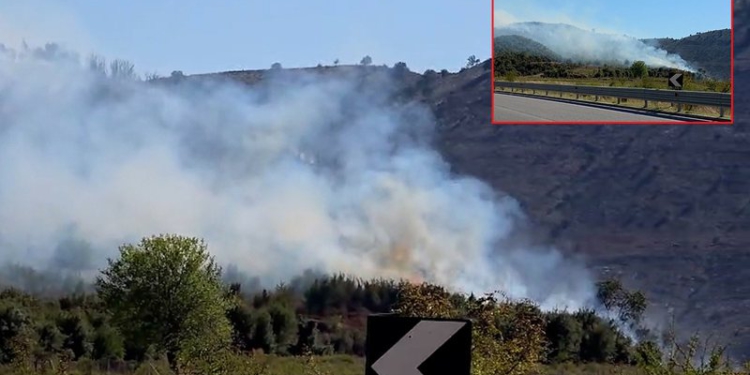 Vatër zjarri në Sarandë, flakët përhapen me shpejtësi për shkak të erës