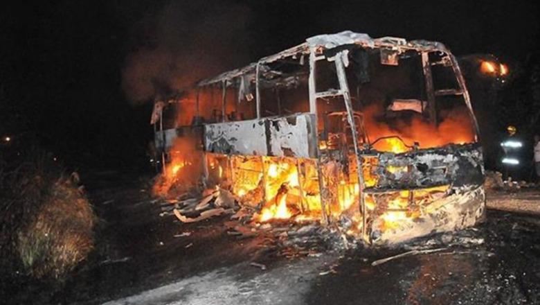 Kukës, i vihet flaka me benzinë autobusit/ Policia po punon për kapjen e autorit