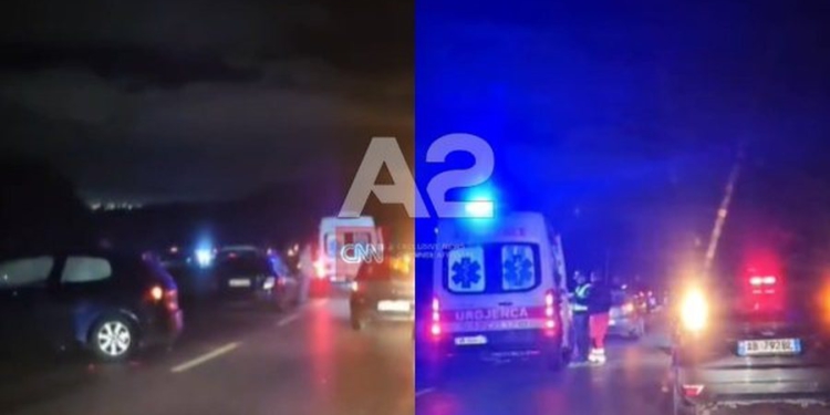 Aksident i rëndë në autostradën Tiranë-Elbasan, përplasen 8 makina në dalje të tunelit. Tre prej tyre përfundojnë mbi njëra-tjetrën