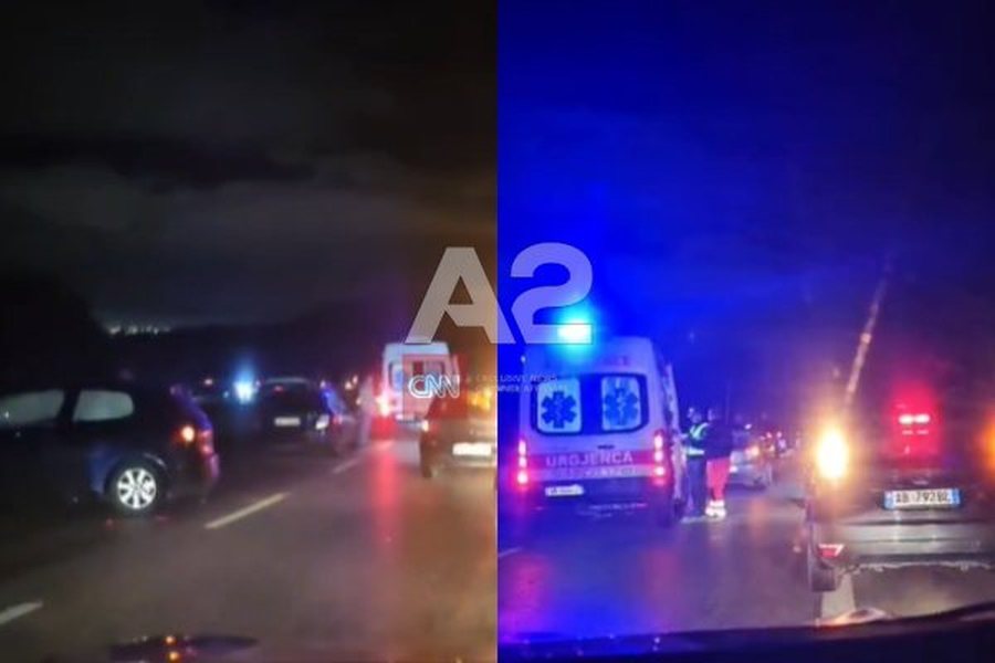 Aksident i rëndë në autostradën Tiranë-Elbasan, përplasen 8 makina në dalje të tunelit. Tre prej tyre përfundojnë mbi njëra-tjetrën