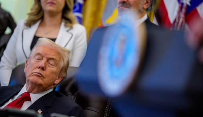 Pamjet bëhen virale, Trump dremit gjatë konferencës në Shtëpinë e Bardhë