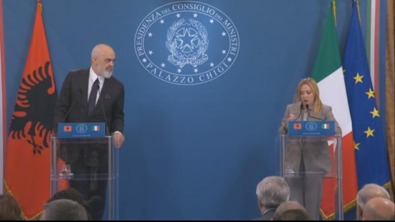 “Sot ditë historike!”, Rama në konferencë me Melonin: Përveç dëshirës, “motra e madhe” ka dashurinë të ndihmojë Shqipërinë