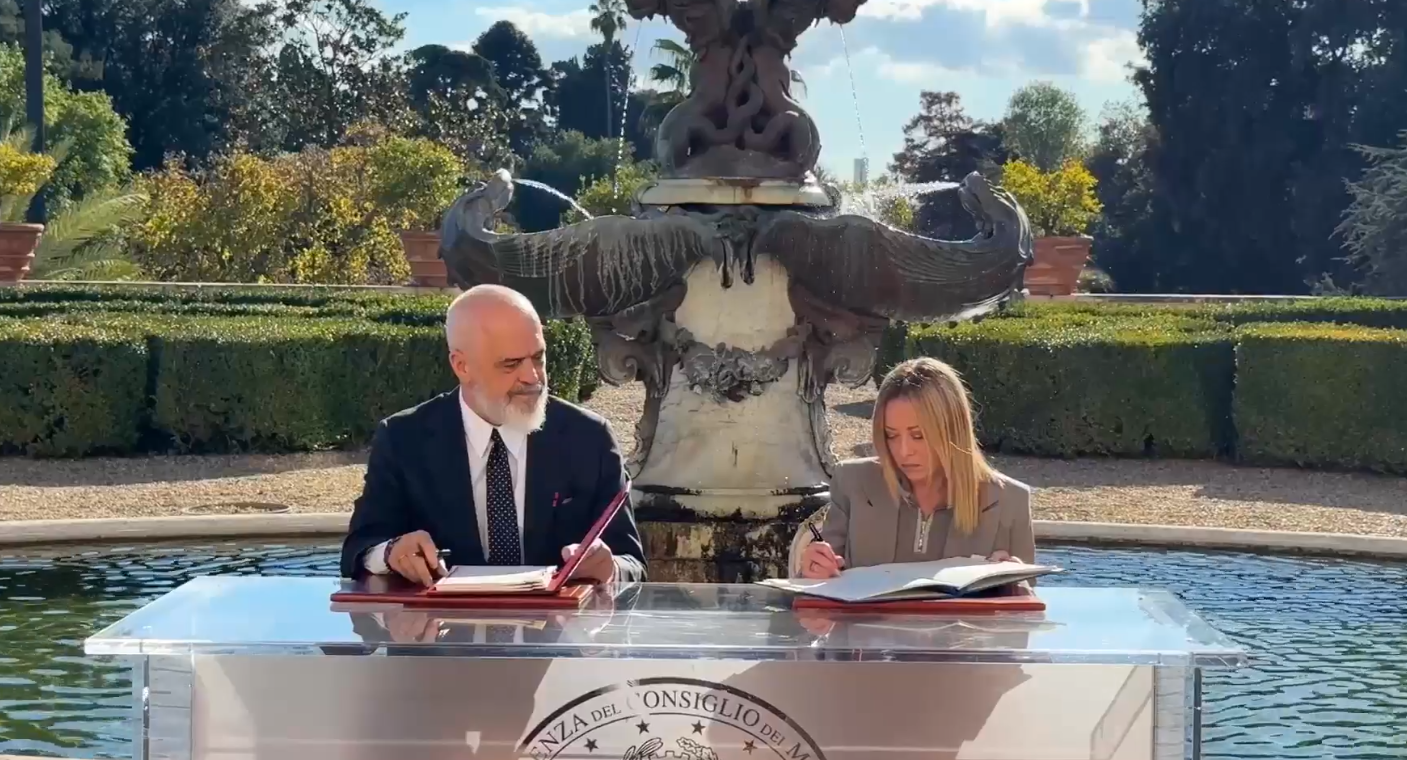 Takimi i parë i dy kabineteve Shqipëri-Itali/ Rama-Meloni nënshkruajnë 16 marrëveshje