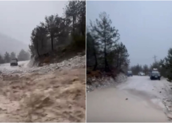 VIDEO- Reshjet e shiut në Shkodër! Shembet masivi me inerte, bllokohen pesë makina dhe 9 persona
