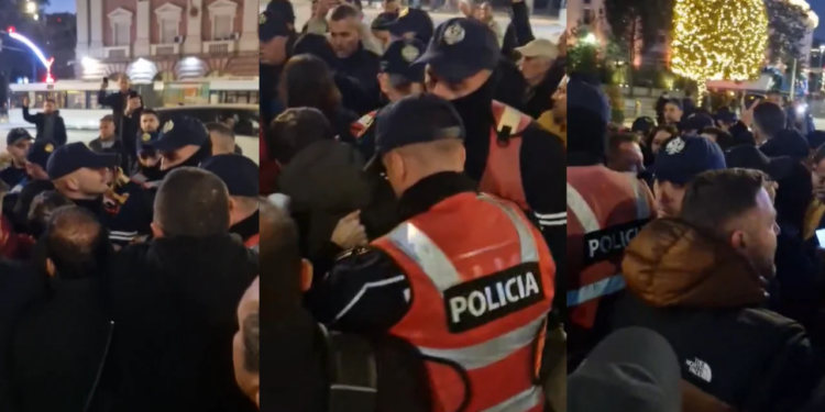 Tensionohet situata para Kryeministrisë, Adriatik Lapaj ndihet keq dhe bie në tokë pas përplasjes me policinë