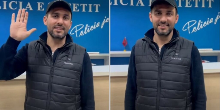 “Më proceduan penalisht!”/ Pas protestës Adriatik Lapaj shfaqet brenda Komisariatit të Policisë