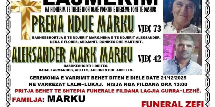 Tragjedi në Lezhë, nëna i jep fund jetës pas vdekjes së djalit
