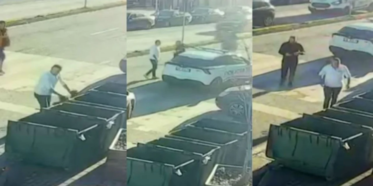 Hodhi qeset e mbeturinave jashtë koshit, e pëson qytetari në Shkodër. Momenti kur policia e kthen t’i marrë mbrapsht