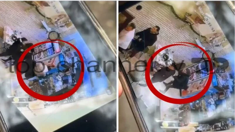 (VIDEO) Plagosja e personazhit të njohur në TikTok/ Autori i drejtoi armën në lokal, ai tentoi të fshihej pas trupit të shokut, më pas te banaku