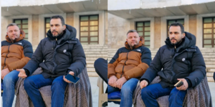 Adriatik Lapaj protestë poshtë zyrës së Ramës: Ditë-natë pa ndalim, para Kryeministrisë