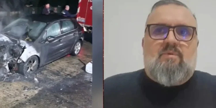 Makina e bashkëshortes u përfshi nga flakët, ish-drejtori i burgut të Reçit: Fëmijët e mi e panë skenën