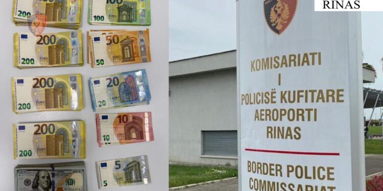 Tentoi të dalë nga Shqipëria me 70 mijë euro të padeklaruara, procedohet 45-vjeçarja nga Kina