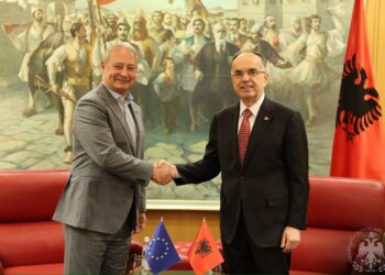 Presidenti Begaj pret në takim raportuesin për Shqipërinë në Parlamentin Evropian