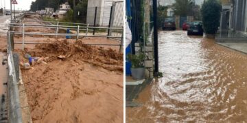 Reshjet e shiut përmbytën Himarën, uji vërshon në katet e para të banesave dhe bizneseve