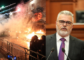 Tensione dhe zjarr para Kryeministrisë, reagon Toni Gogu: Qytetarët nuk duan zjarr e flakë, Shqipëria nuk ndalet