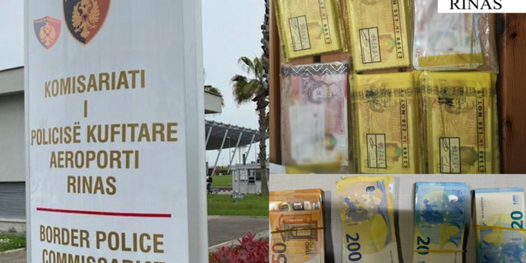 Rinas/ Goditen dy raste të mosdeklarimit të parave, sekuestrohen mbi 26 mijë euro dhe paund