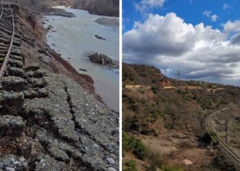 Pas segmentit rrugor në Librazhd, dëmtohen rëndë shtylla e tensionit të lartë dhe traseja e hekurudhës