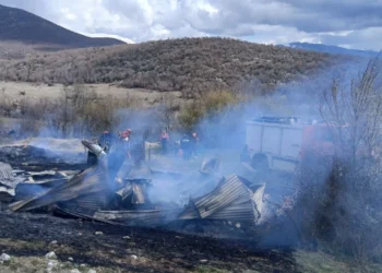 Merr flakë një stallë bagëtish në Kolonjë, dëme të shumta materiale