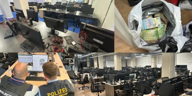 Thasë të mbushur me euro, Europol nxjerr pamjet nga aksioni i call center-ave në Tiranë