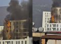 VIDEO/ Zjarr masiv në një pallat në Tiranë, të paktën 2 të lënduar