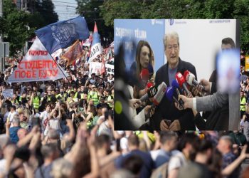 Në Serbi i gjithë populli në këmbë për të rrëzuar Vuçiçin… në Shqipëri votojnë Saliun